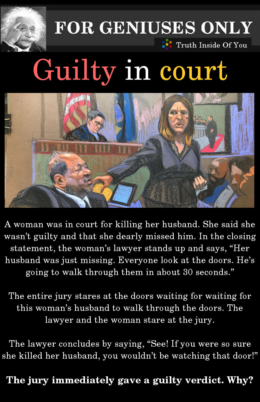 Guilty in court