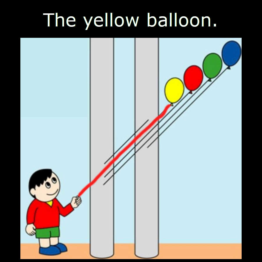 Which balloon is this kid holding?