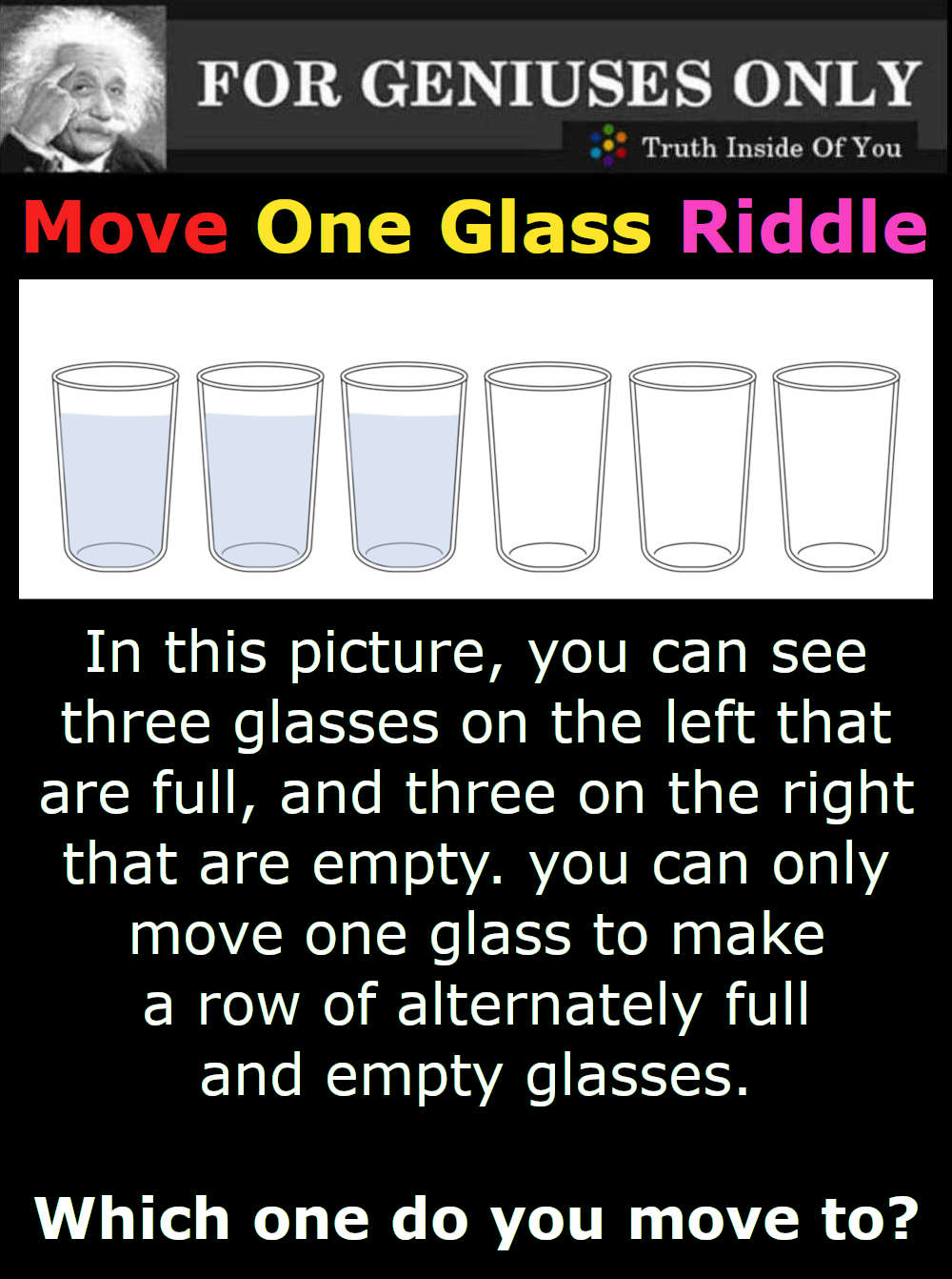 Move One Glass Only Riddle